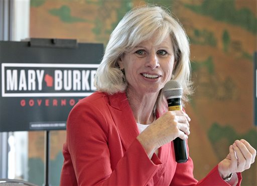 Democrat Mary Burke  has made Gov. Scott Walker's record the focus of her campaign. The Associated Press