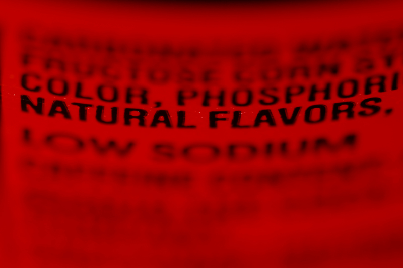 The ingredients label on a bottle of Coca-Cola.