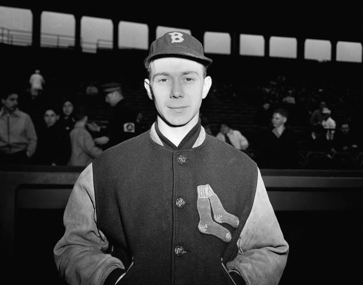 Lou Lucier was a Boston Red Sox rookie pitcher when this photo was taken on April 19, 1943. The Associated Press