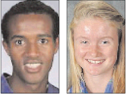 Athletes of the Week Iid Sheikh-Yusuf, left, and Katherine Leggat-Barr