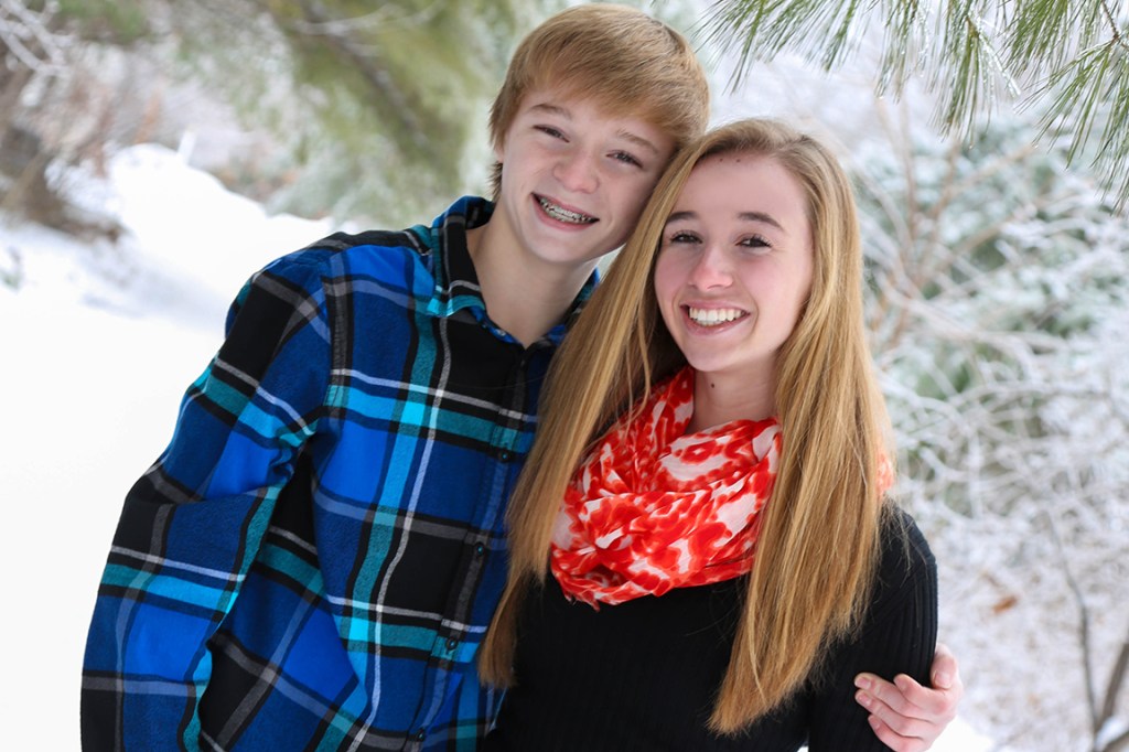 Cassidy Charette with her younger brother, Colby. Contributed photo