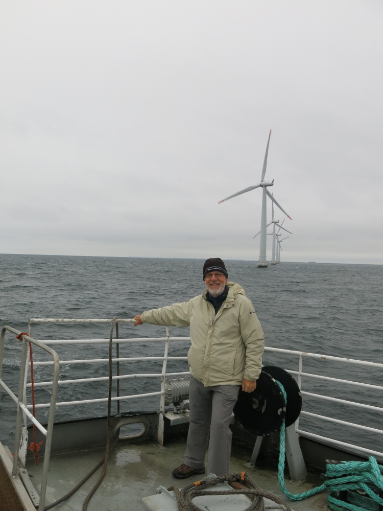 Peaks Islander Sam Saltonstall and other Mainers visiting Samsø tagged along on a maintenance trip to offshore wind turbines. 