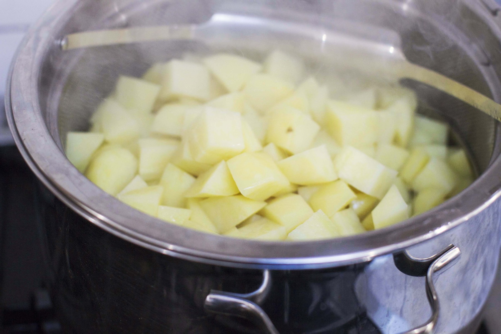 Sara Moulton's better mashed potatoes recipe calls for cooking the potatoes twice.