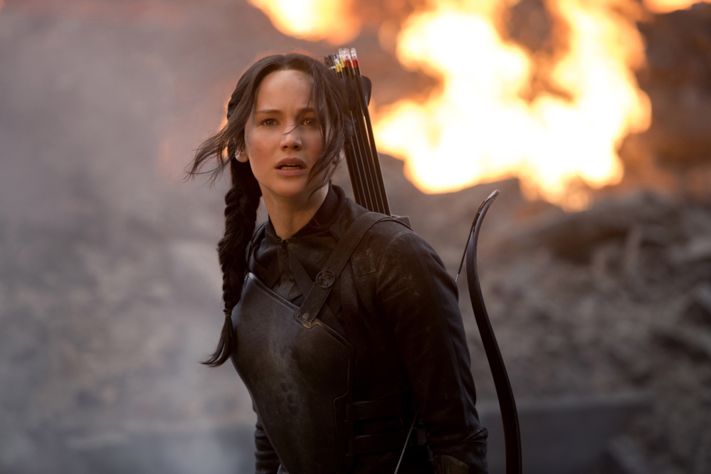 Jennifer Lawrence in “The Hunger Games: Mockingjay Part 1,” opening Nov. 21.