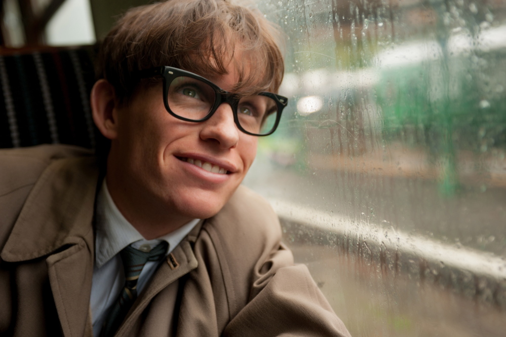 Eddie Redmayne as Stephen Hawking in a scene from “The Theory of Everything.” Redmayne portrays the physicist throughout the stages of his battle with ALS.