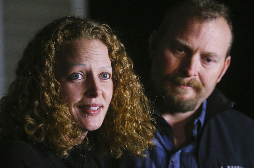 Kaci Hickox and her boyfriend, Ted Wilbur, received both “great support” and some hateful treatment in Fort Kent when Hickox defied a quarantine, she says.