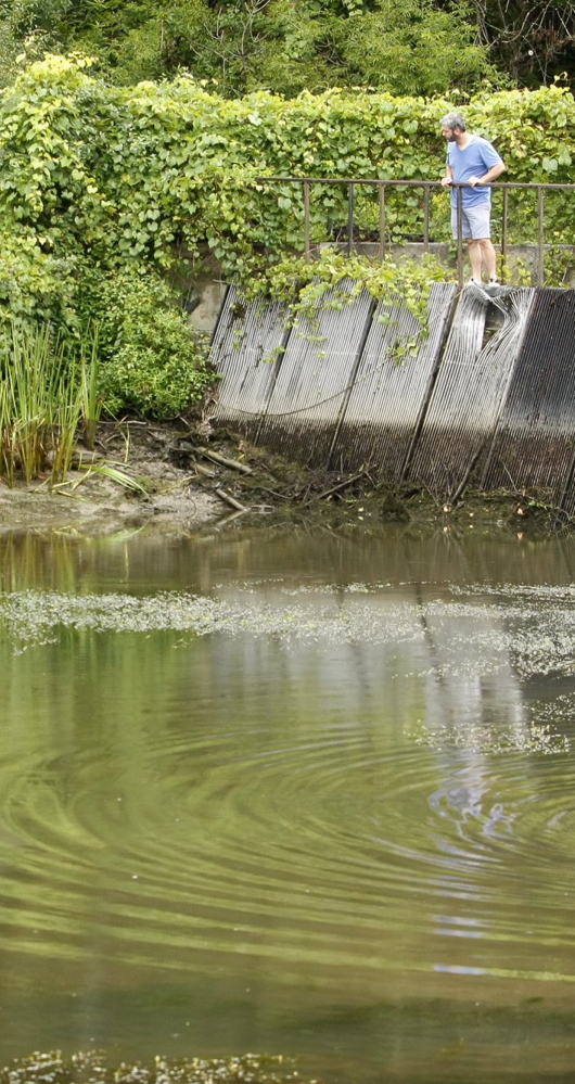 A 2011 drawdown of water at the Bridge Street Dam gave residents a good look at the shoreline.