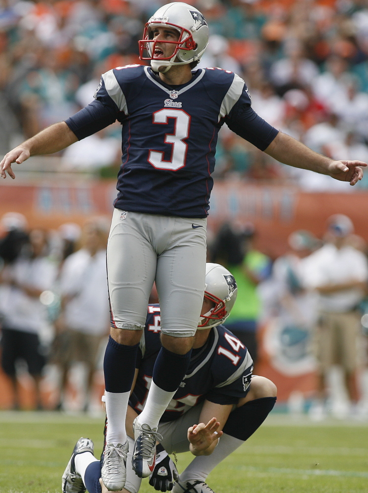 Stephen Gostkowski is closing in on the New England Patriots’ franchise record for points, with only Gino Cappelletti and Adam Vinatieri – his kicking opponent Sunday night – ahead of him.