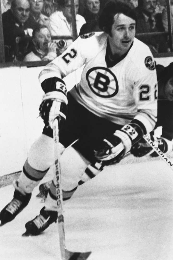 The Boston Bruins’ Brad Park in action in November 1976.