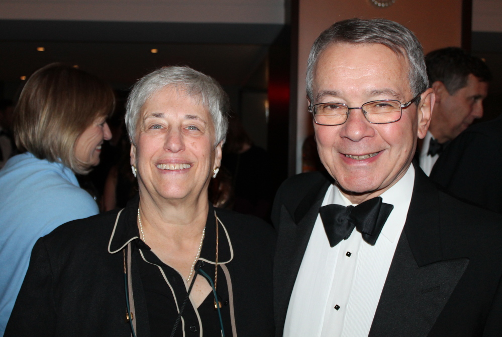 Robin Rubinstein and her husband Larry, a Portland Museum of Art trustee, at The Westin Portland Harborview before the dinner and live auction.