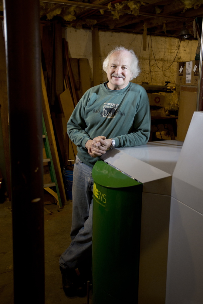 George Doughty, a plumber, became licensed to install wood-pellet boilers like this one to help make it through the recession. Now, Doughty says, he can’t keep up with all the work available to him.