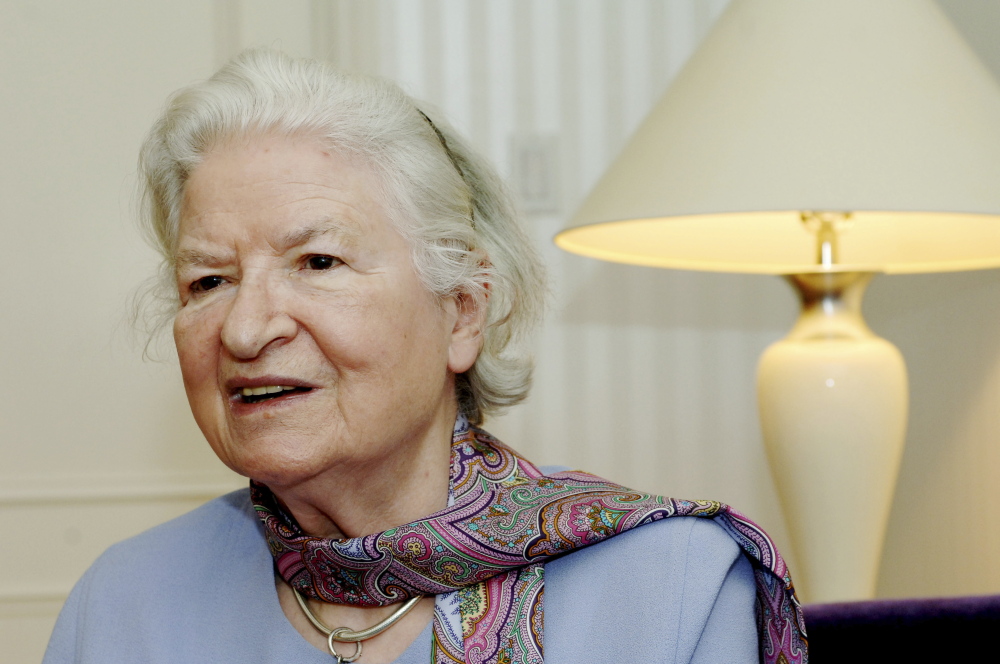 P.D. James discusses her novel “The Lighthouse” in 2005. The author, who brought realistic modern characters to the classical British detective story, died Thursday.