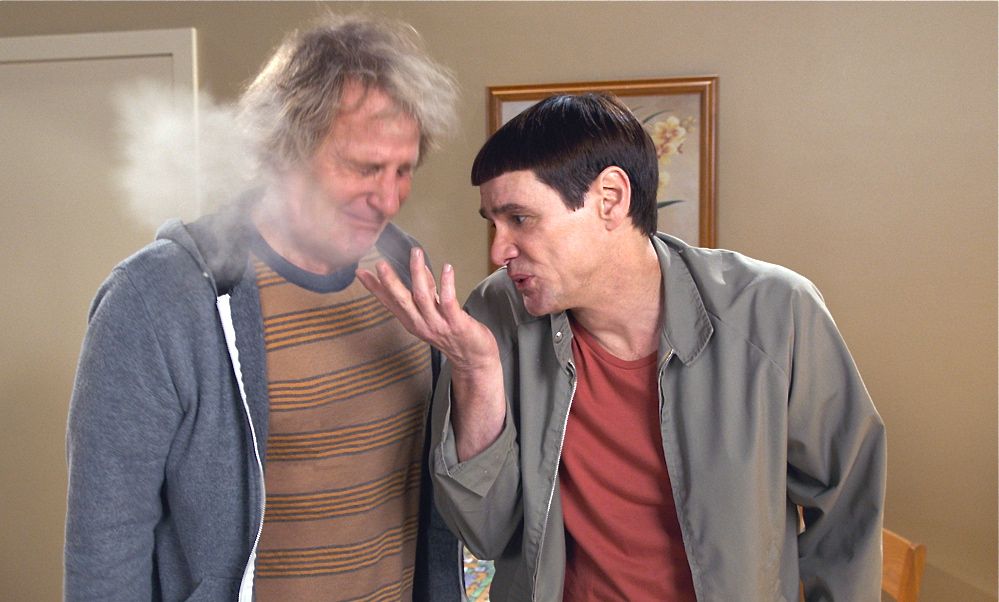 Jeff Daniels, left, and Jim Carrey say “Dumb and Dumber To” was more fun to make than the original. The Associated Press