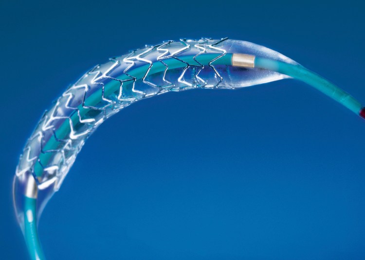 This undated image provided by Boston Scientific shows the drug-coated Taxus Express Paclitaxel Eluding Coronary Stent System. A major study answers a key question facing hundreds of thousands of people each year who get heart stents to prop open clogged arteries. The Associated Press