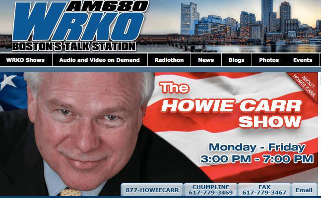 Radio talk-show host Howie Carr is leaving WRKO, according to The Boston Globe.
