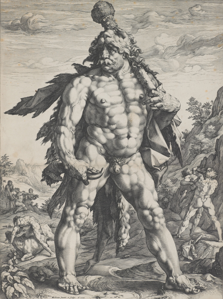 “The Great Hercules,” 1589, engraving. Bowdoin College Museum of Art, Brunswick, Maine