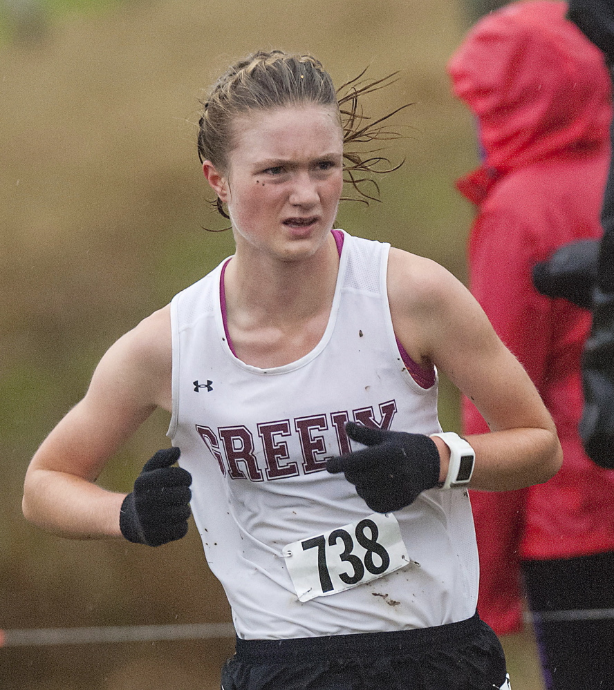 Not only did Katherine Leggat-Barr win the Class B individual state championship in her first high school cross country season, but she also led Greely to the team championship.