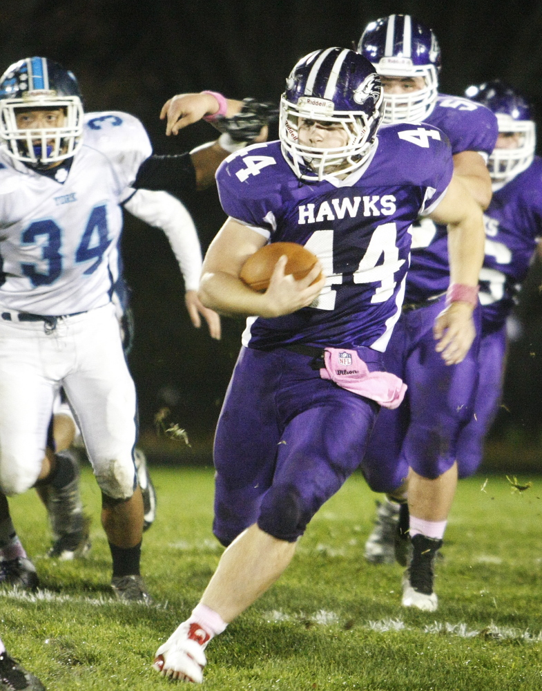 Brett Gerry had his playing time substantially reduced because Marshwood used reserves in the second half of blowouts. But still … a school-record 2,225 yards rushing and an eye-popping 12.3 yards per carry.