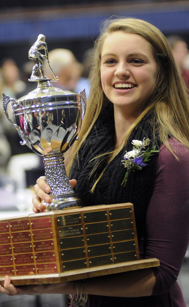 Maddy Dobecki of Scarborough was chosen as the 17th winner of the Miss Maine FIeld Hockey award, presented to the state’s top high school senior.