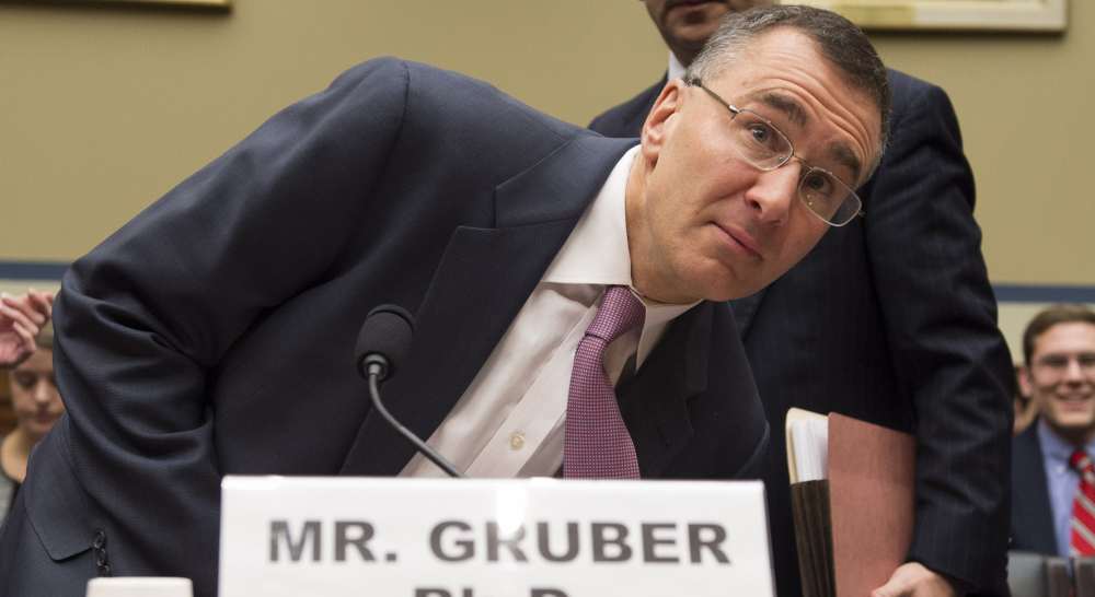 Jonathan Gruber testifies in Washington, on Tuesday, before the House Oversight Committee.
The Associated Press