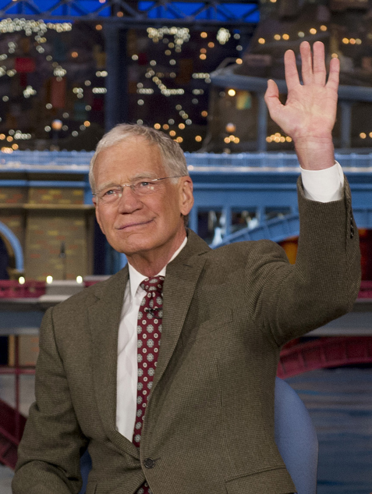 David Letterman, host of the “Late Show with David Letterman,” will make his last broadcast on May 20.