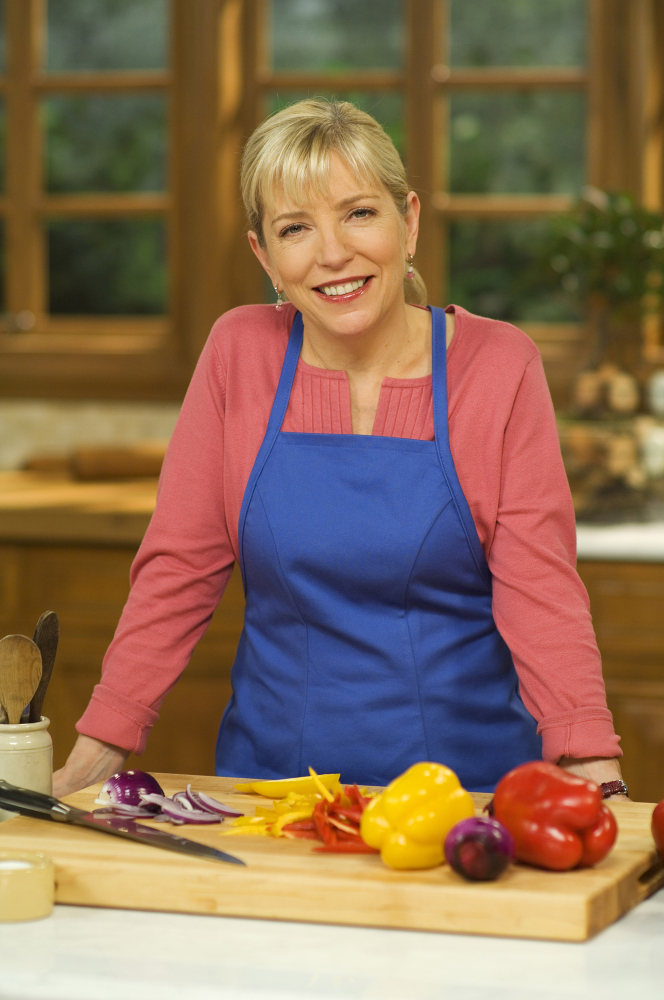 Sara Moulton on the set of her PBS show, “Sara’s Weeknight Meals.”