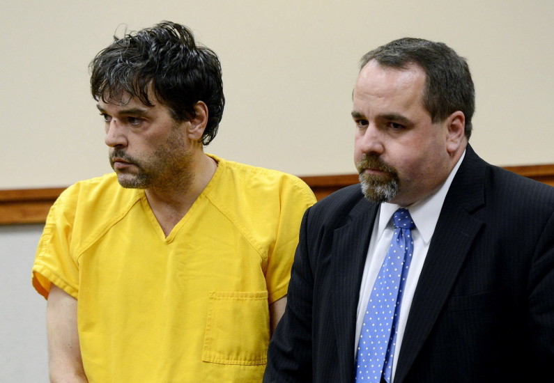 Andrew Leighton, left, appears in court with his attorney, Robert LeBrasseur, in this 2013 file photo. 
