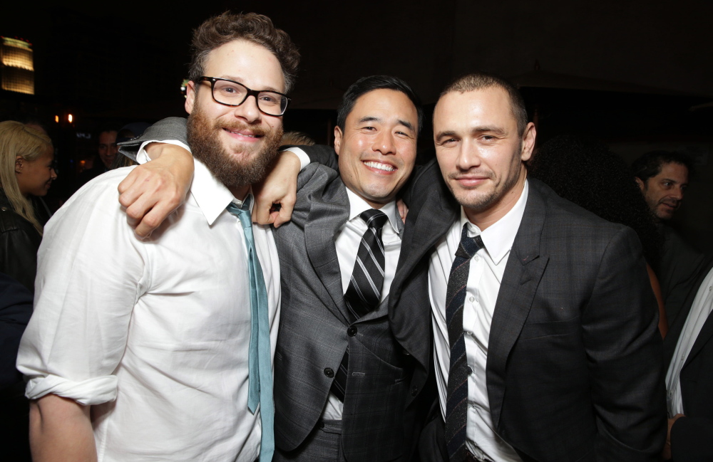Writer-director Seth Rogen and actors Randall Park and James Franco are the stars of “The Interview,” which a group has repeatedly made threats against.