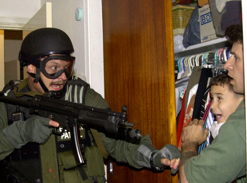 Elian Gonzalez is seized in Miami in 2000 and returned to Cuba.
