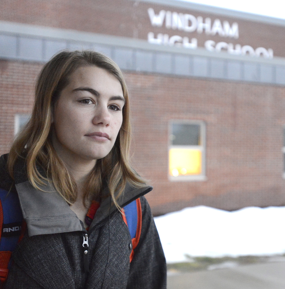 Tayla Fortin, a senior at Windham High, says she still feels unsettled. The threat of harm to students “was a scary, scary thought,” she adds.