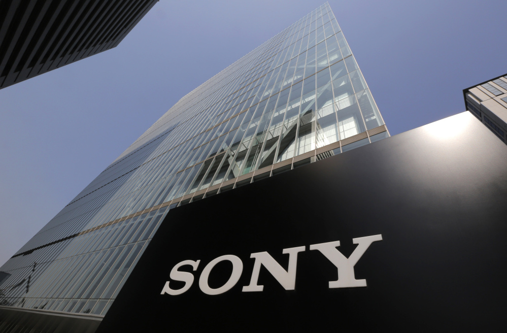 Sony’s logo is seen outside the company’s headquarters in Tokyo. The company’s decision to withdraw its film “The Interview” shows that it puts profits before freedom of expression.