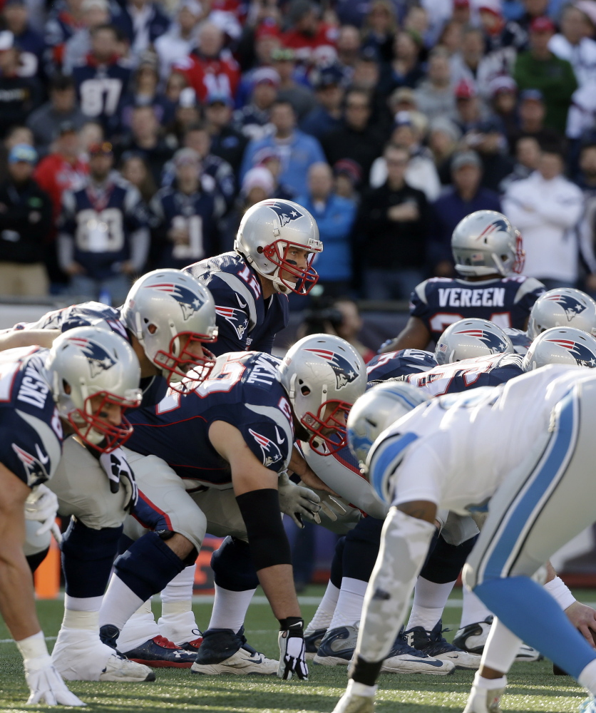 Patriots quarterback Tom Brady struggled early this season when he was often under heavy pressure from opposing defenses, but improved play from the offensive line has helped Brady and New England’s offense get on a roll.