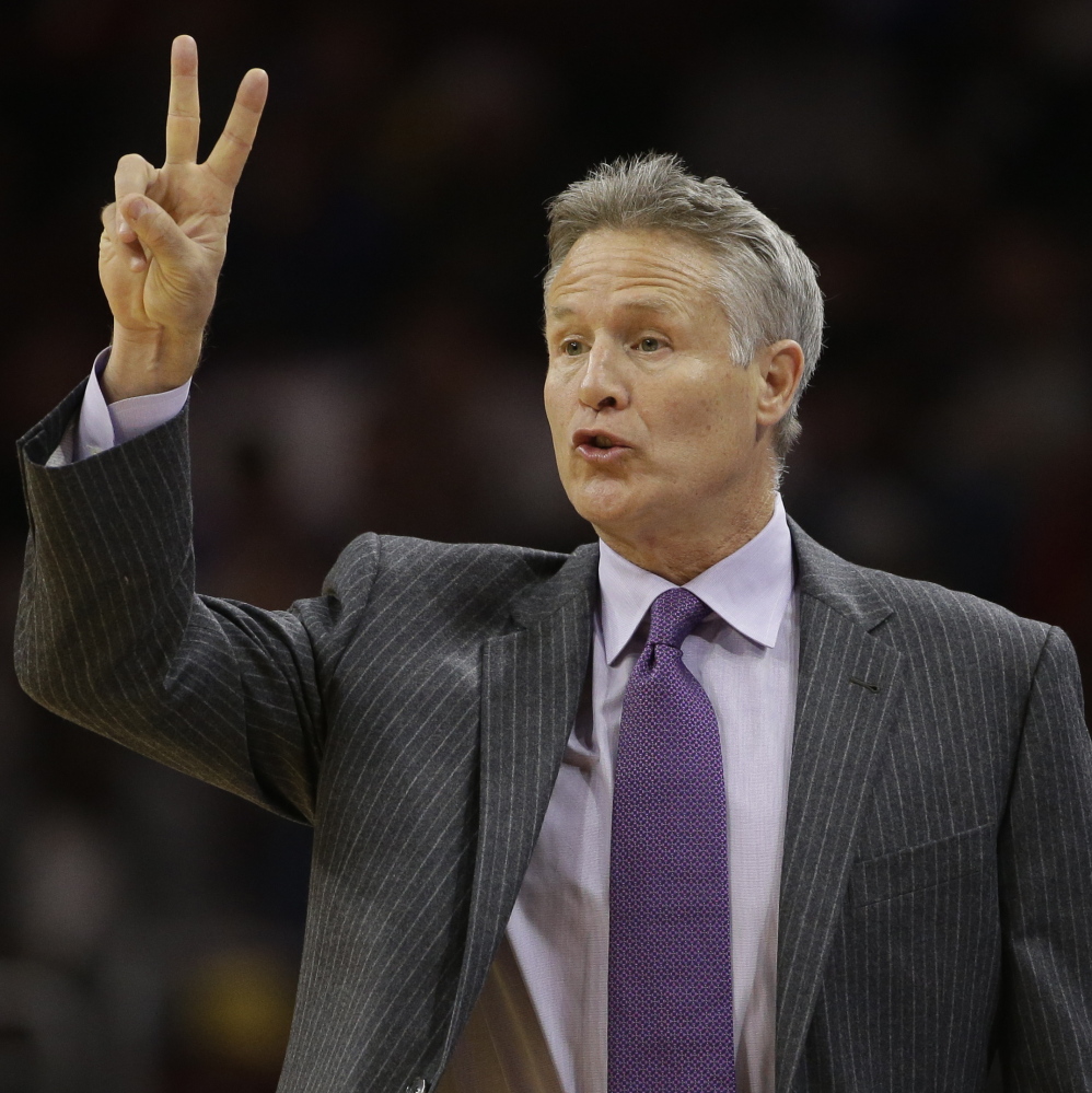 Brett Brown is coaching a rebuilding 76ers team that opened this season with 17 straight losses.