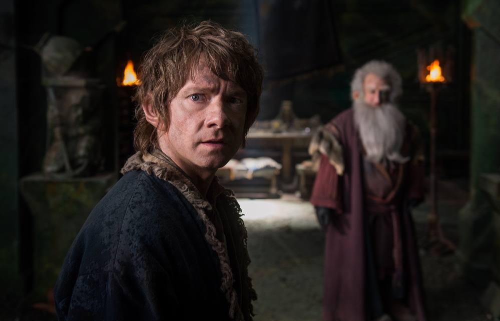 Martin Freeman appears in “The Hobbit: The Battle of the Five Armies.” Warner Bros./