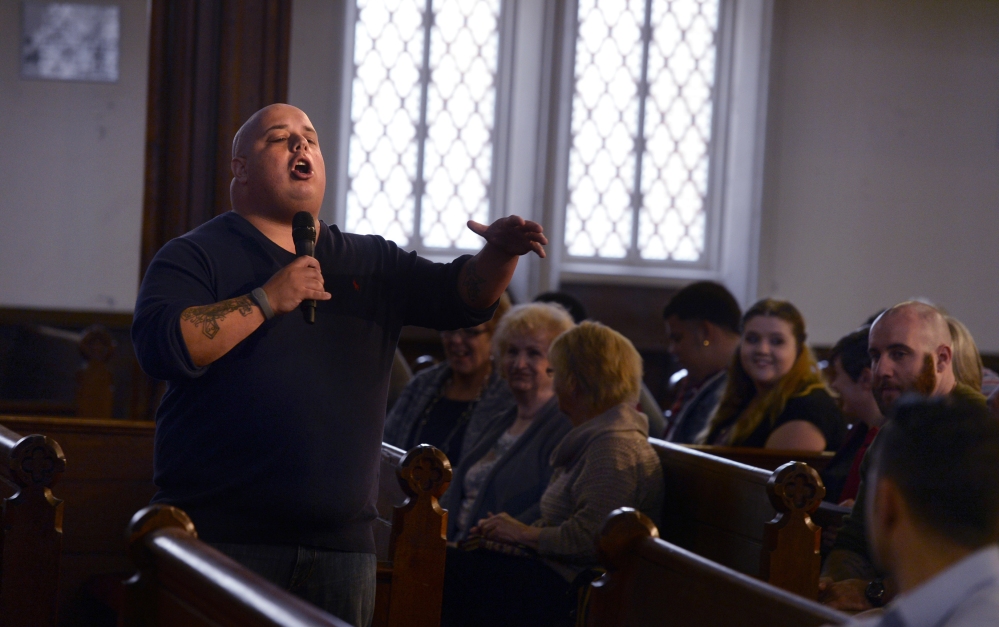 Pastor James Levesque of the Engaging Heaven Church in New London, Conn., started his church in 2009 in a Masonic Street storefront with a handful of followers. The growing church, however, is buying an 1850s-era First Congregational Church in the city.