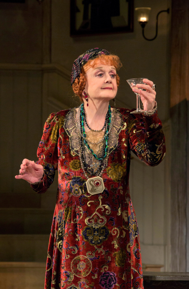 Angela Lansbury plays Madame Arcati in Noel Coward’s “Blithe Spirit” at the Ahmanson Theatre in Los Angeles, where the comedy has a six-week run.