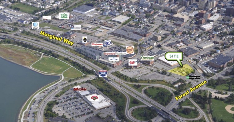 A real estate broker said the Marginal Way site’s high traffic volume and visibility from Interstate 295, Forest Avenue and Marginal Way make it appealing to businesses.