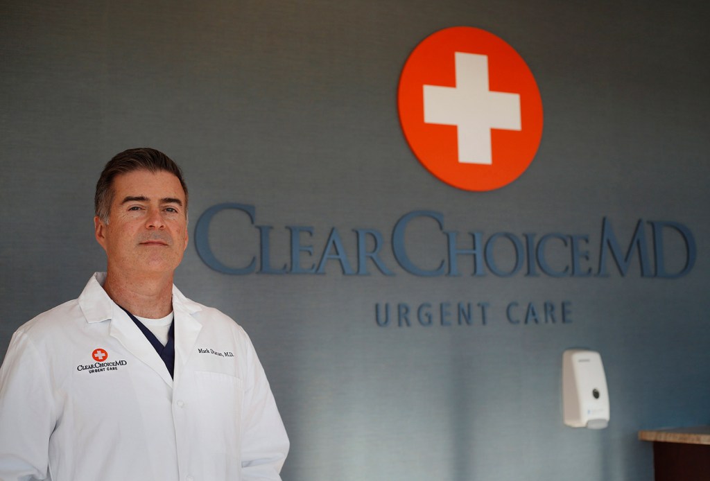 Mark Durcan is one of the doctors at ClearChoice MD, a new urgent care center in Scarborough. ClearChoice MD, which already operates six centers in New Hampshire and Vermont, is the only urgent care center in Maine that is not affiliated with a Maine hospital.
