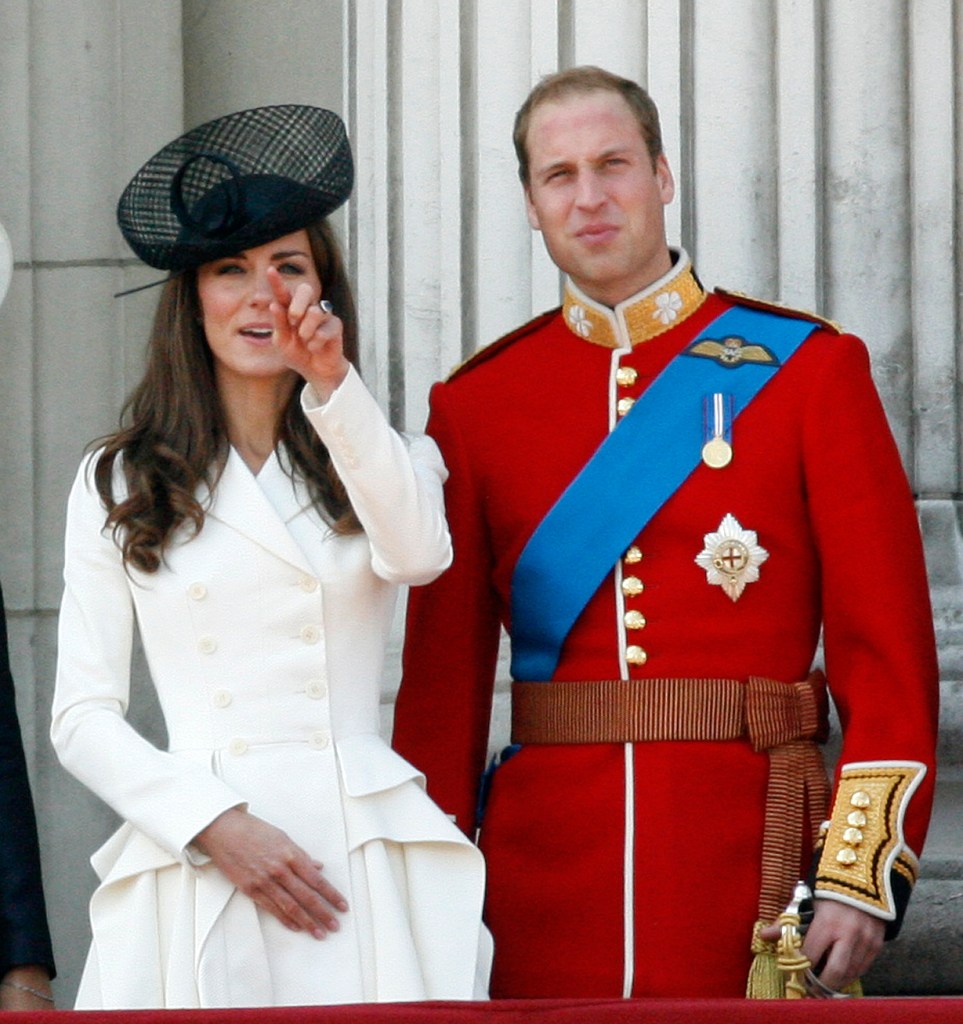 Britain's Prince William, Duke of Cambridge, right and his wife, Catherine, Duchess of Cambridge, on the balcony of Buckingham Palace in June 2011. The royal couple are due to arrive in New York City on Sunday for the first trip either has made to the United States' largest city.
