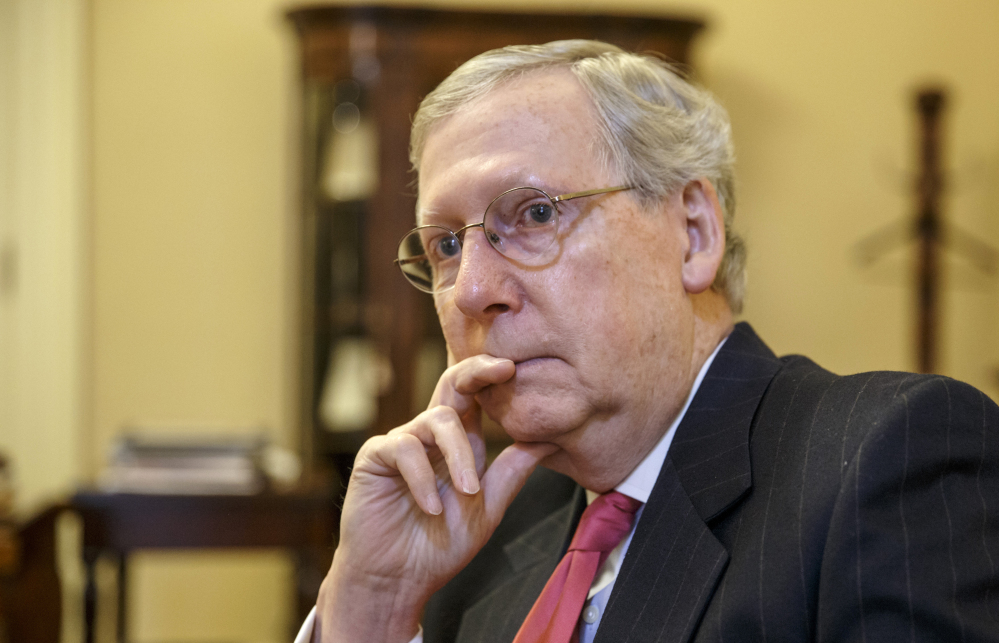 Senate Majority Leader Mitch McConnell has introduced a separate version of a bill addressing NSA collection of phone records that would keep the program as is. 