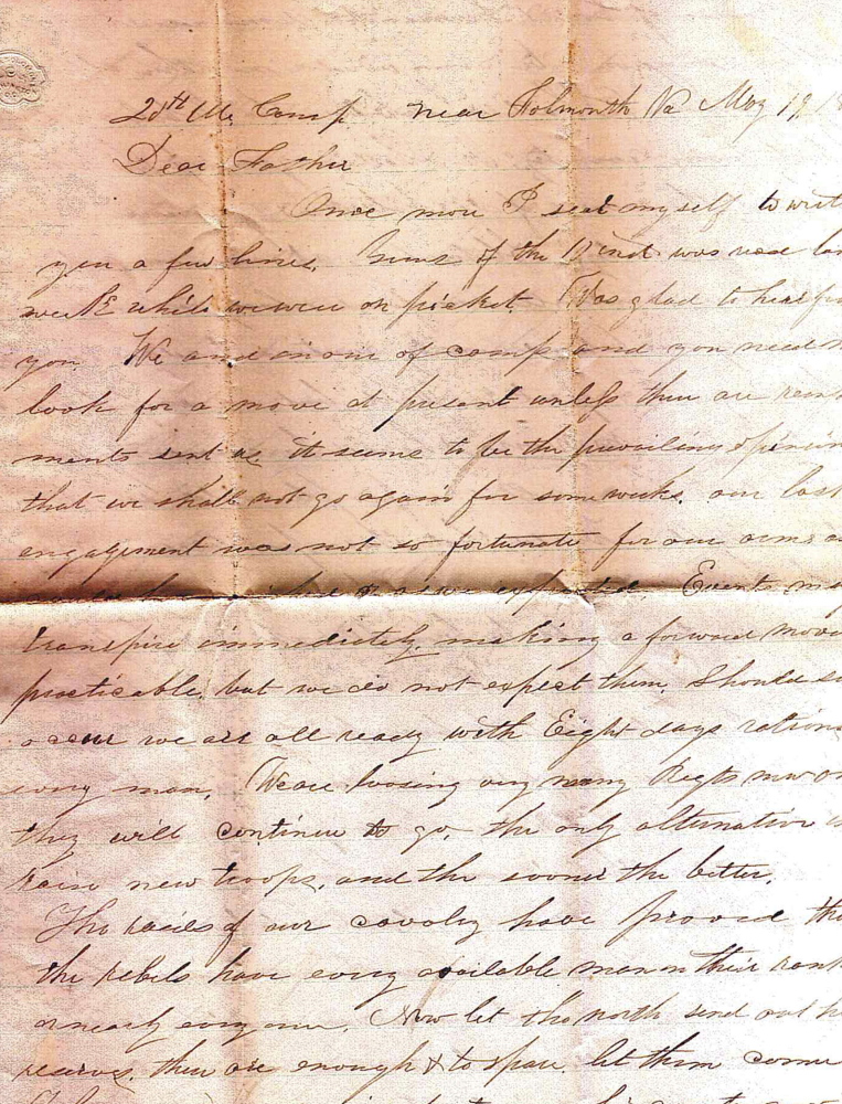 The Brown Memorial Library in Clinton has obtained copies of three letters written by Capt. Charles W. Billings of Clinton to his father during the Civil War.