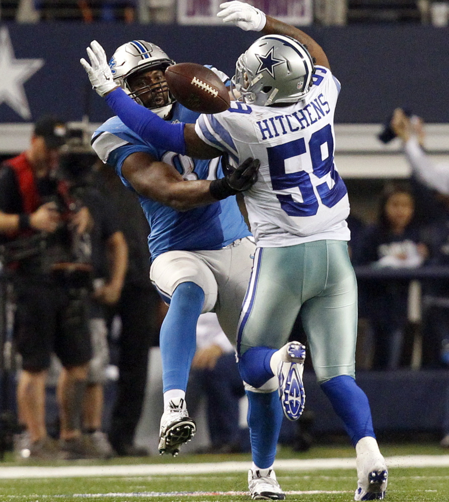 First it was a pass interference penalty on Cowboys linebacker Anthony Hitchens, then it was an incomplete pass intended for Lions tight end Brandon Pettigrew. It was a major controversial call in Dallas’ playoff win Sunday in Texas.