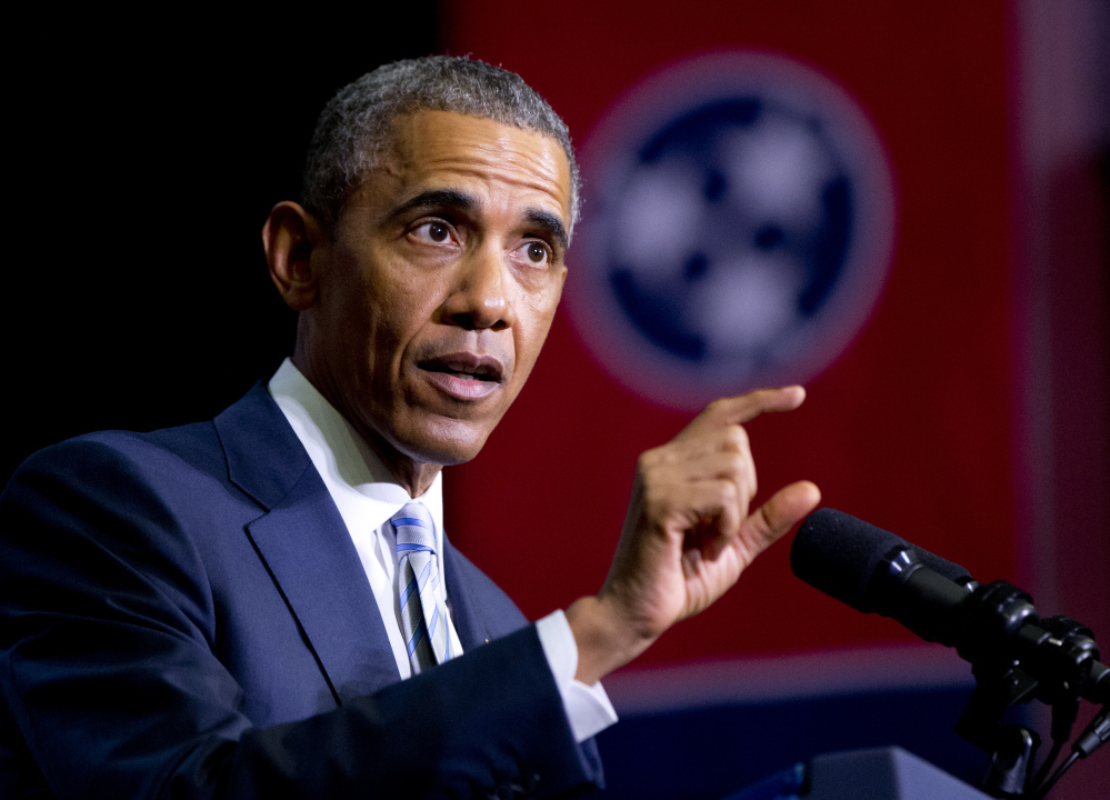 President Obama speaks at Pellissippi State Community College on Friday in Knoxville, Tenn., about new initiatives to help more Americans go to college and get the skills they need to succeed.