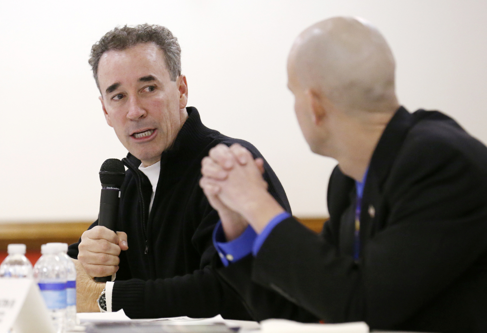Joseph Morrissey appears during a voter forum in Richmond, Va., on Sunday. In five elections, Virginia voters have embraced Morrissey, an unmarried father of three, despite his history of fistfights, contempt-of-court citations and disbarment.