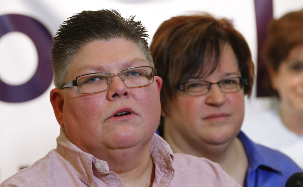 Jayne Rowse, left, and partner April DeBoer are the plaintiffs in Michigan’s case.