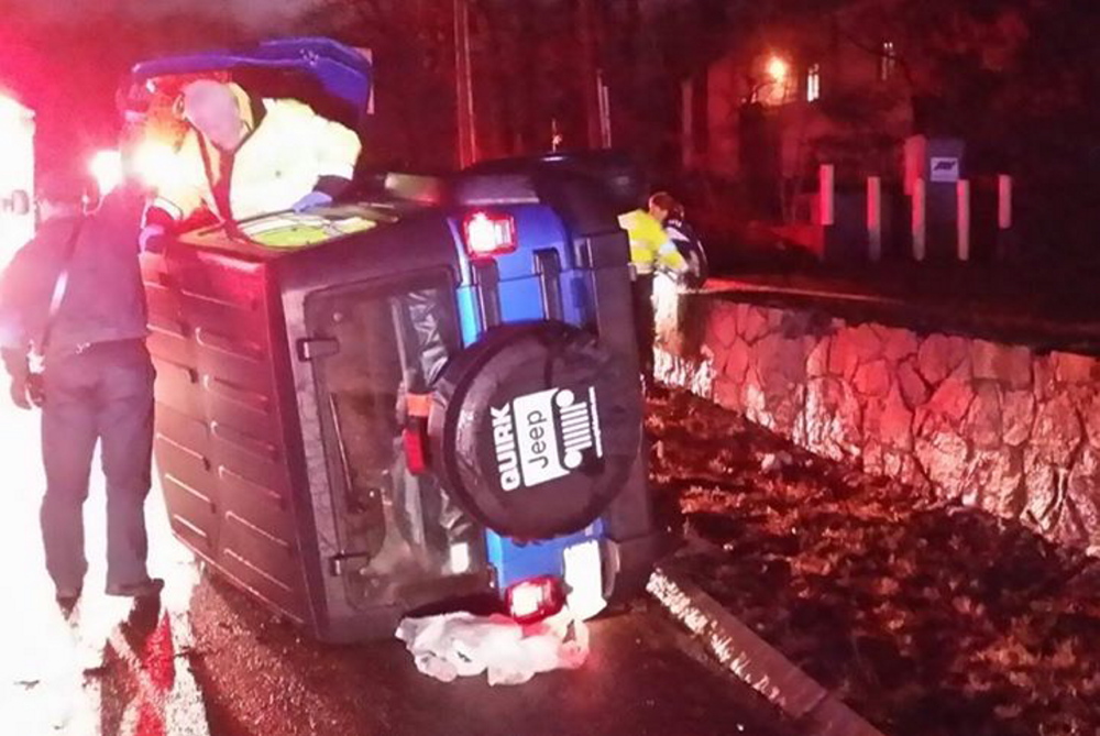 Vince Wilfork, defensive tackle for the New England Patriots, helped a woman trapped in a Jeep Wrangler early Monday morning in Foxborough, Mass.