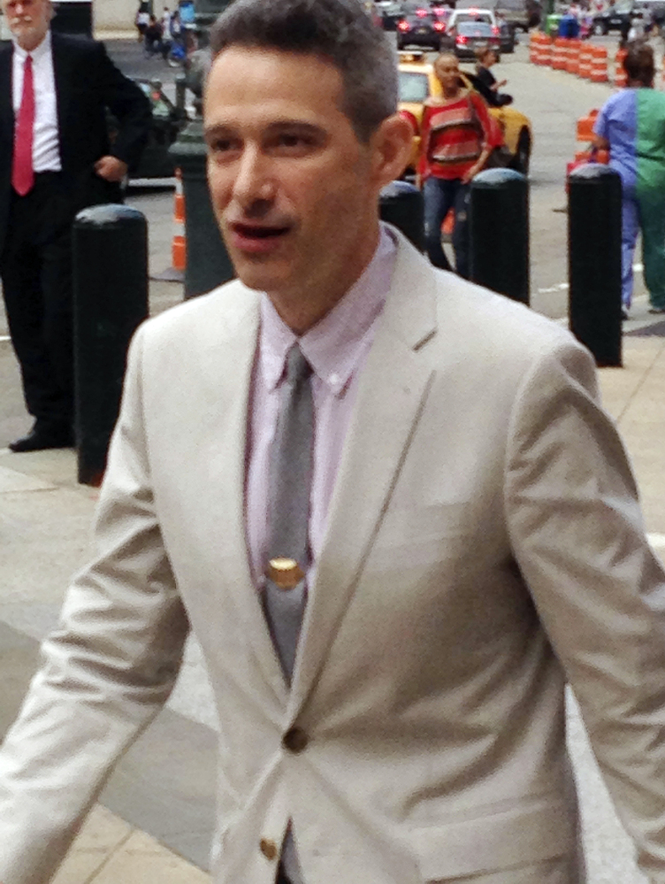 Adam Horovitz of the Beastie Boys leaves court last year during a copyright trial against Monster Energy Co.