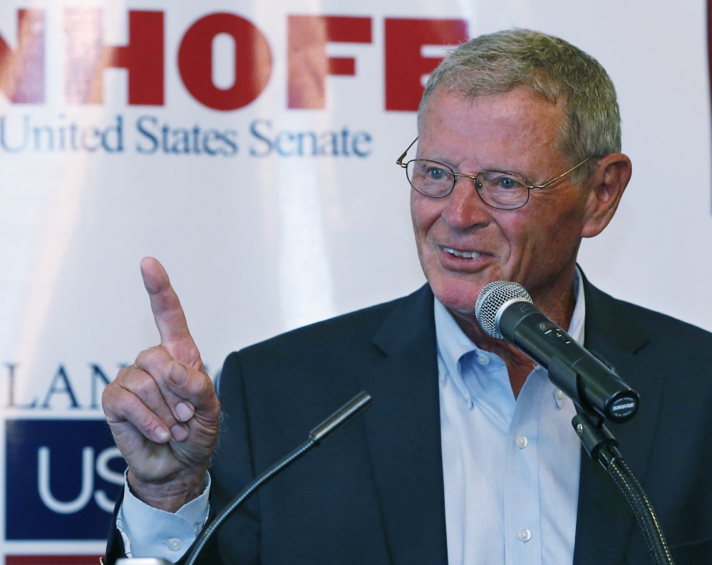 U.S. Sen. Jim Inhofe, R-Oklahoma, said Wednesday “the hoax is there are some people so arrogant to think they are so powerful they can change the climate.”