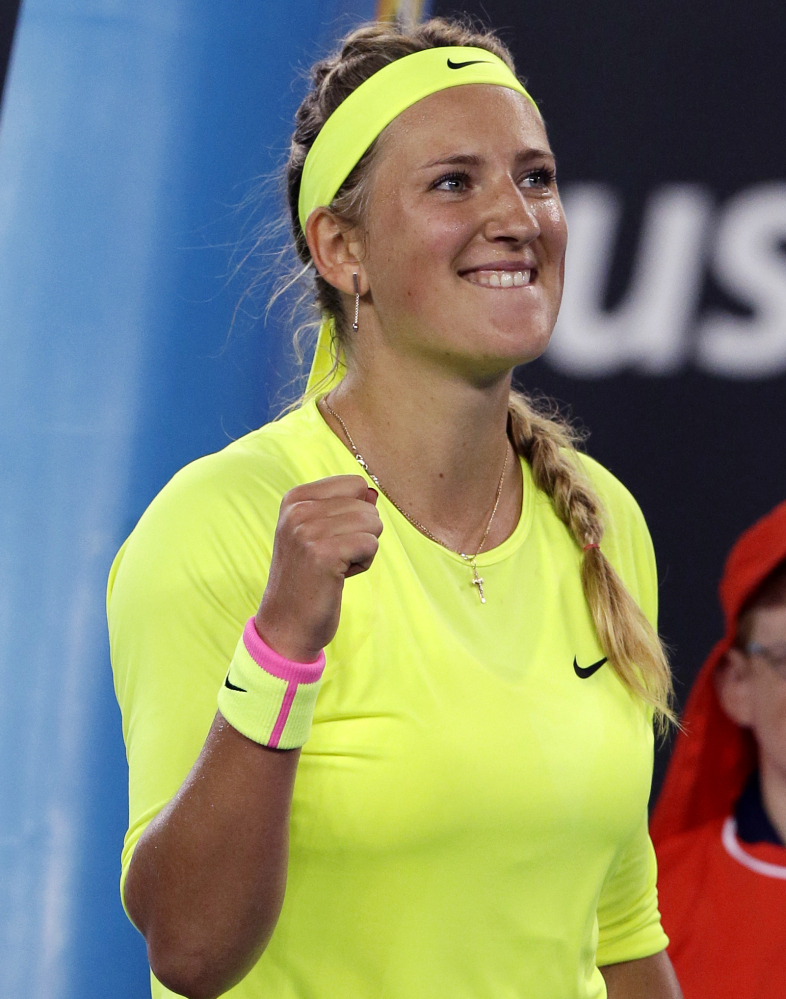 Victoria Azarenka has won the Australian Open twice but because she suffered through an injury-plagued 2014, wasn’t ranked this year. But she’s still good, as Caroline Wozniacki, a former world No. 1, discovered in a straight-set setback.