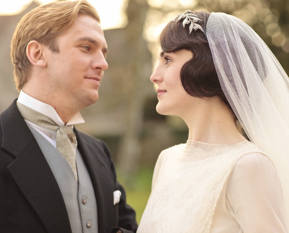 Dan Stevens as Matthew Crawley with Michelle Dockery as Lady Mary Crawley in “Downton Abbey.” Matthew’s death in a car crash outraged some viewers.